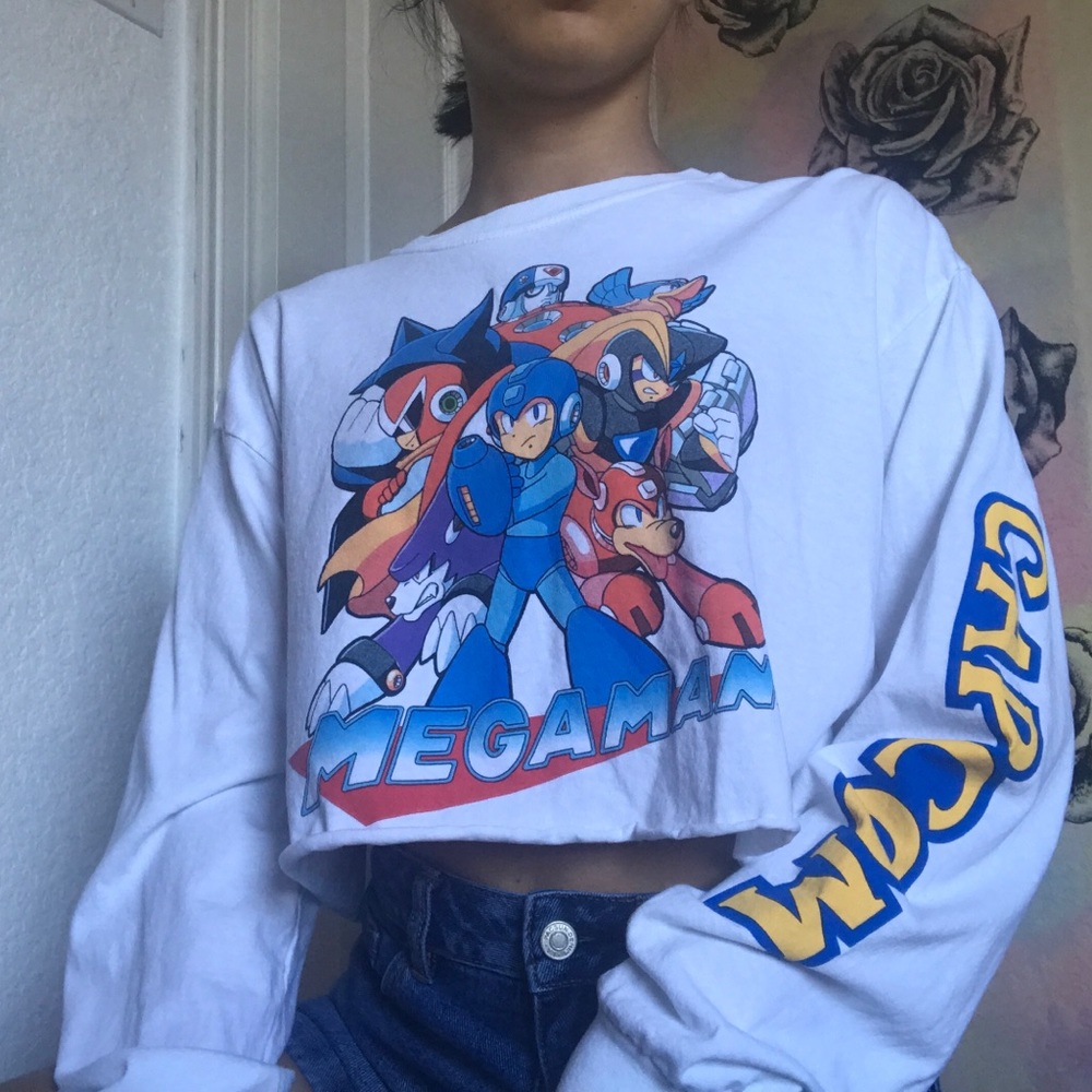 Megaman cropped long sleeve